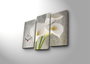 Wallity Conjunto de Reloj de Pared Decorativo de Lienzo 3 Piezas